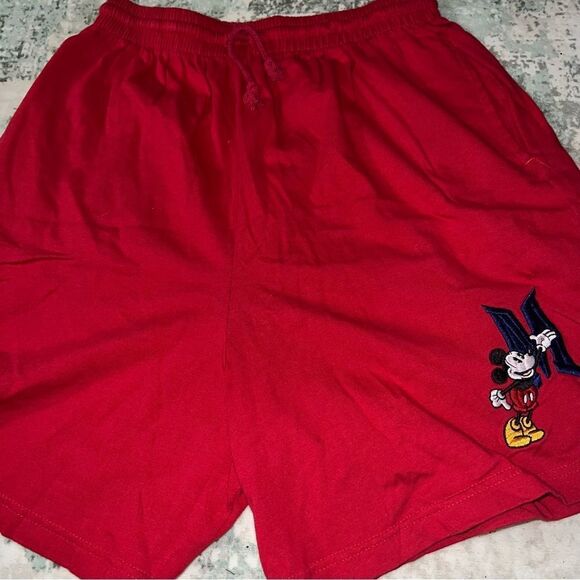 Red Mickey Mouse Shorts - Picture 1 of 8